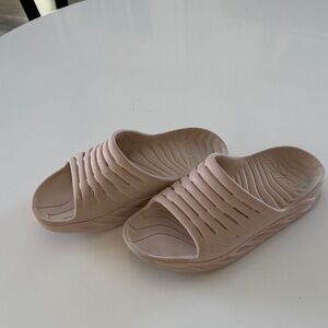 Hoka One One Cream Slide Sandals- recovery